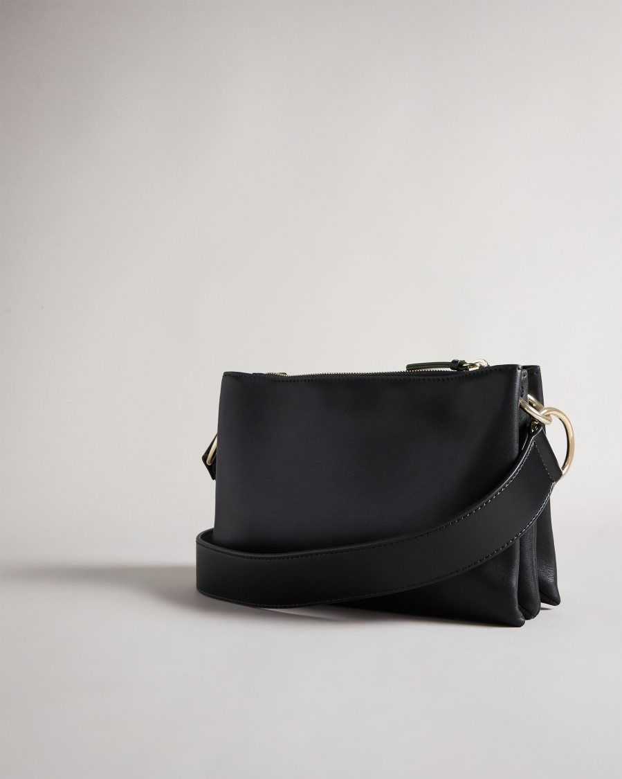 Ted Baker Darceyy Branded Webbing Crossbody Bag Black | 58970-PXGN