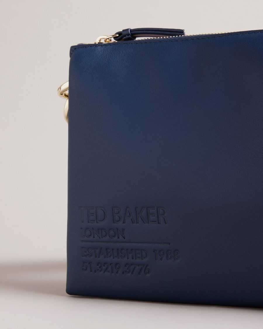 Ted Baker Darceyy Branded Webbing Crossbody Bag Navy | 38162-GFEK