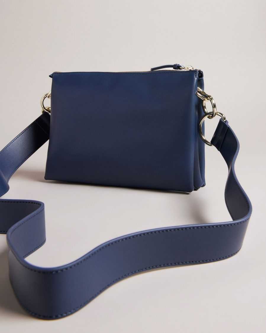 Ted Baker Darceyy Branded Webbing Crossbody Bag Navy | 38162-GFEK