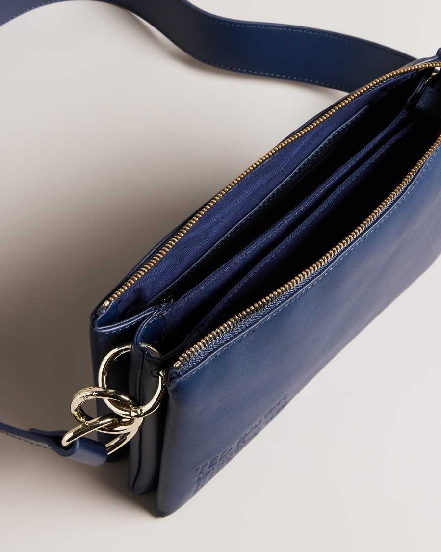 Ted Baker Darceyy Branded Webbing Crossbody Bag Navy | 38162-GFEK