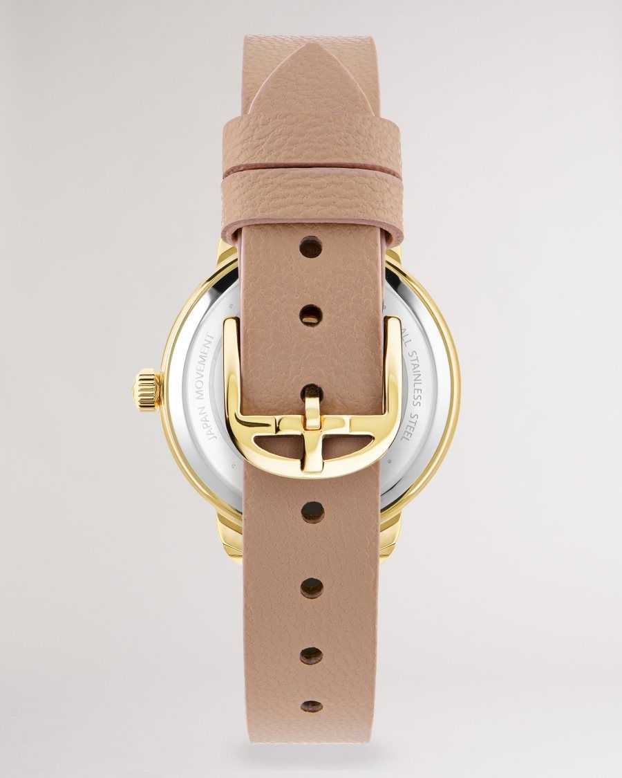 Ted Baker Devasy Magnolia Watch With Vegan Leather Strap Light Brown | 80541-RZFI