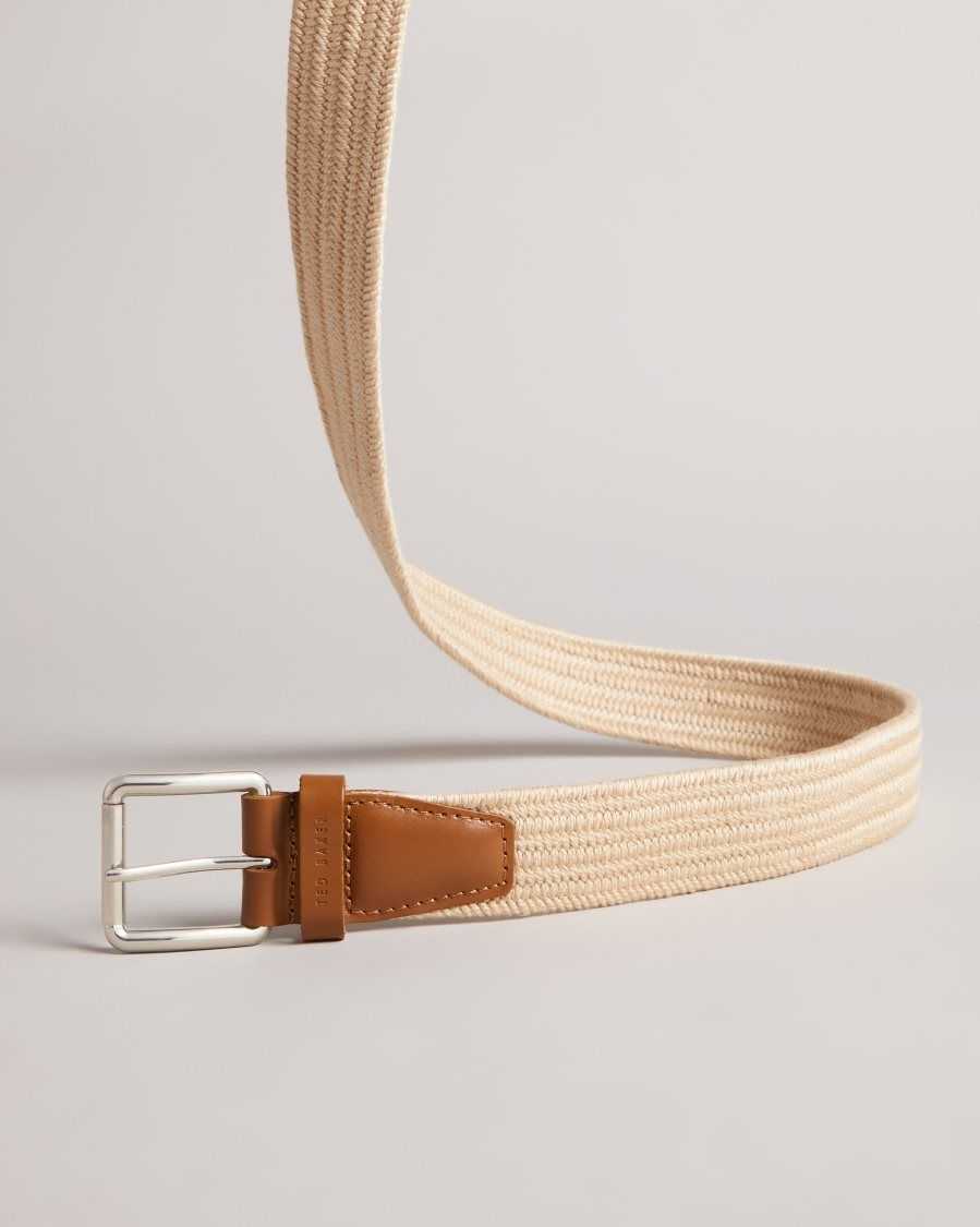 Ted Baker Diumm Woven Belt Natural | 09271-BYXW