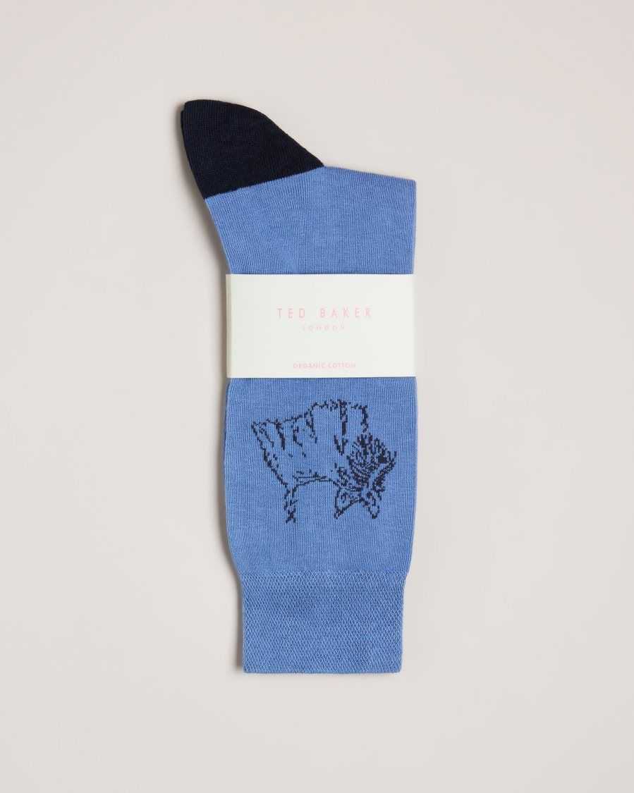 Ted Baker Dogsock Scottie Dog Print Socks Blue | 54201-EADN