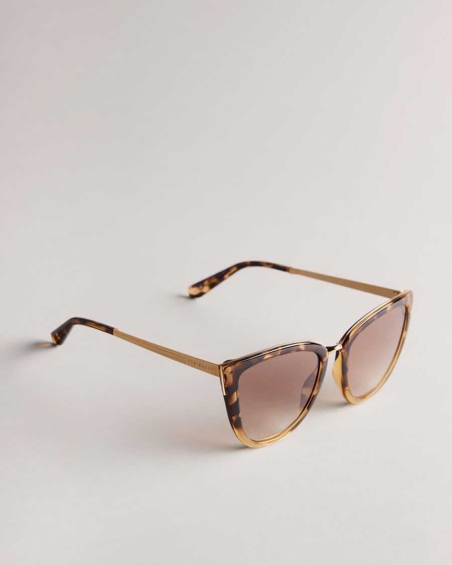 Ted Baker Doriise Cat Eye Frame Sunglasses Tortoiseshell | 02783-ZJKM