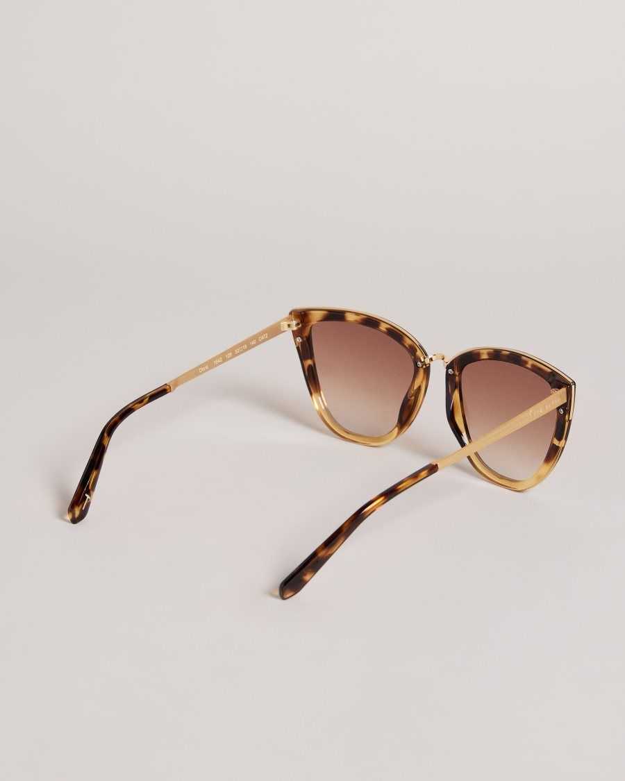 Ted Baker Doriise Cat Eye Frame Sunglasses Tortoiseshell | 02783-ZJKM