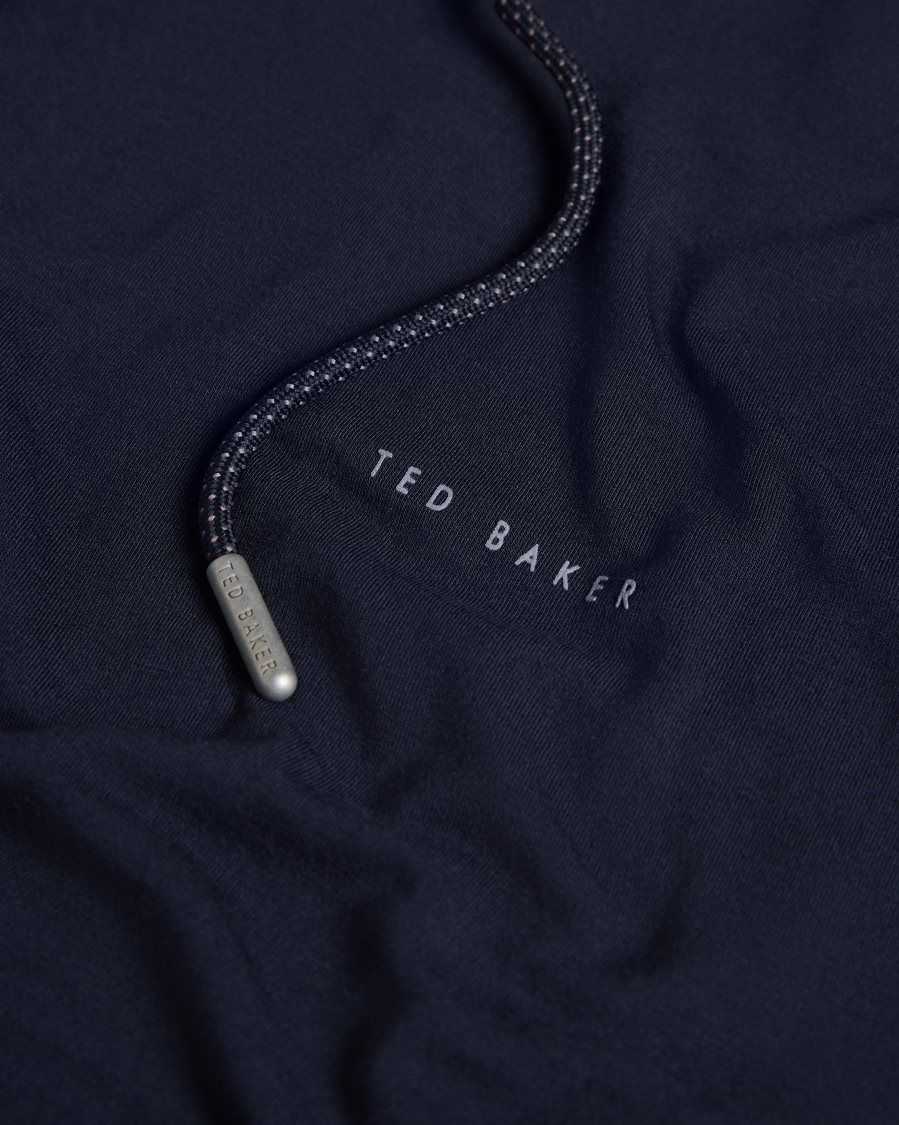 Ted Baker Dovve Solid Modal Hoodie Navy | 20379-ETUQ