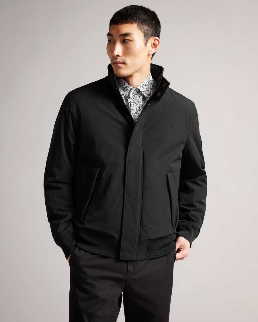 Ted Baker Dryton Wadded Bomber Jacket Black | 50132-ZFOC