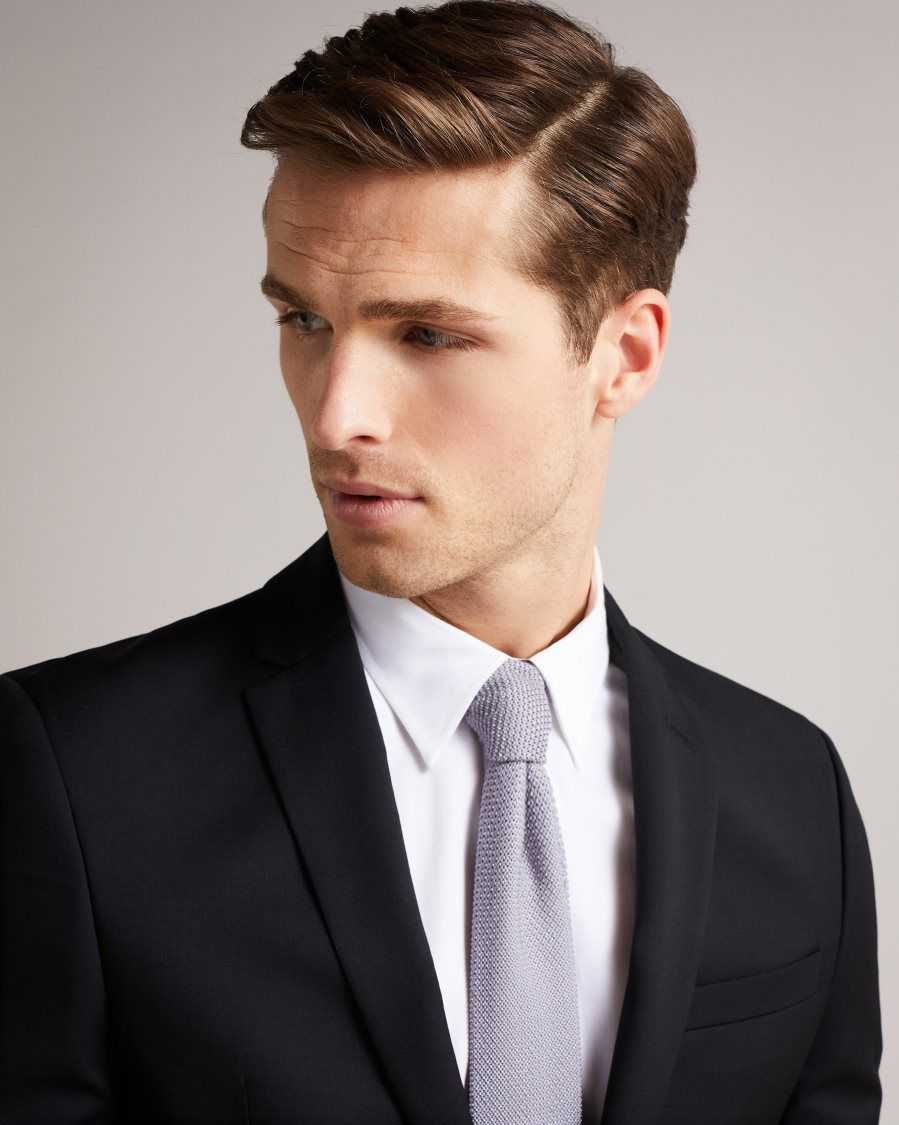 Ted Baker Dundejs Slim Fit Black Twill Suit Jacket Black | 73641-LEMW