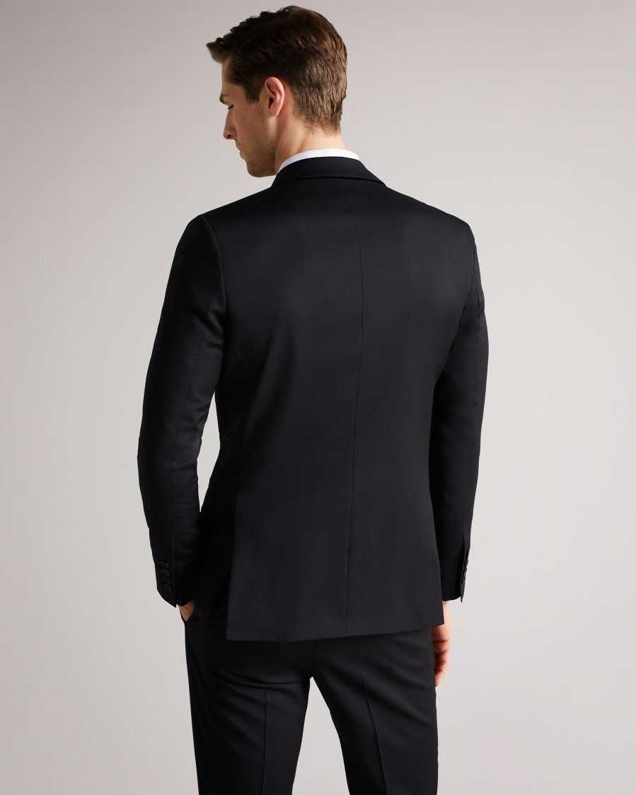 Ted Baker Dundejs Slim Fit Black Twill Suit Jacket Black | 73641-LEMW