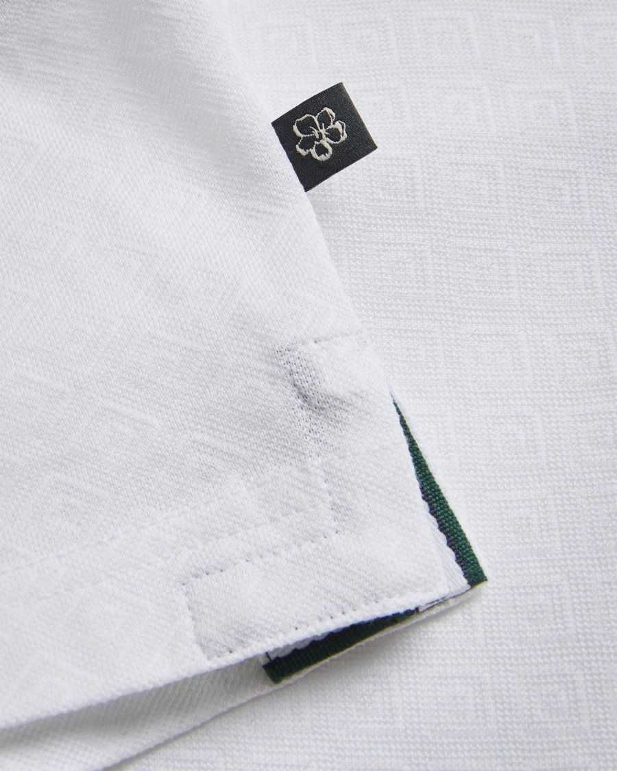 Ted Baker Dynam Monogram Diamond Knit Polo Shirt White | 79820-FRJX