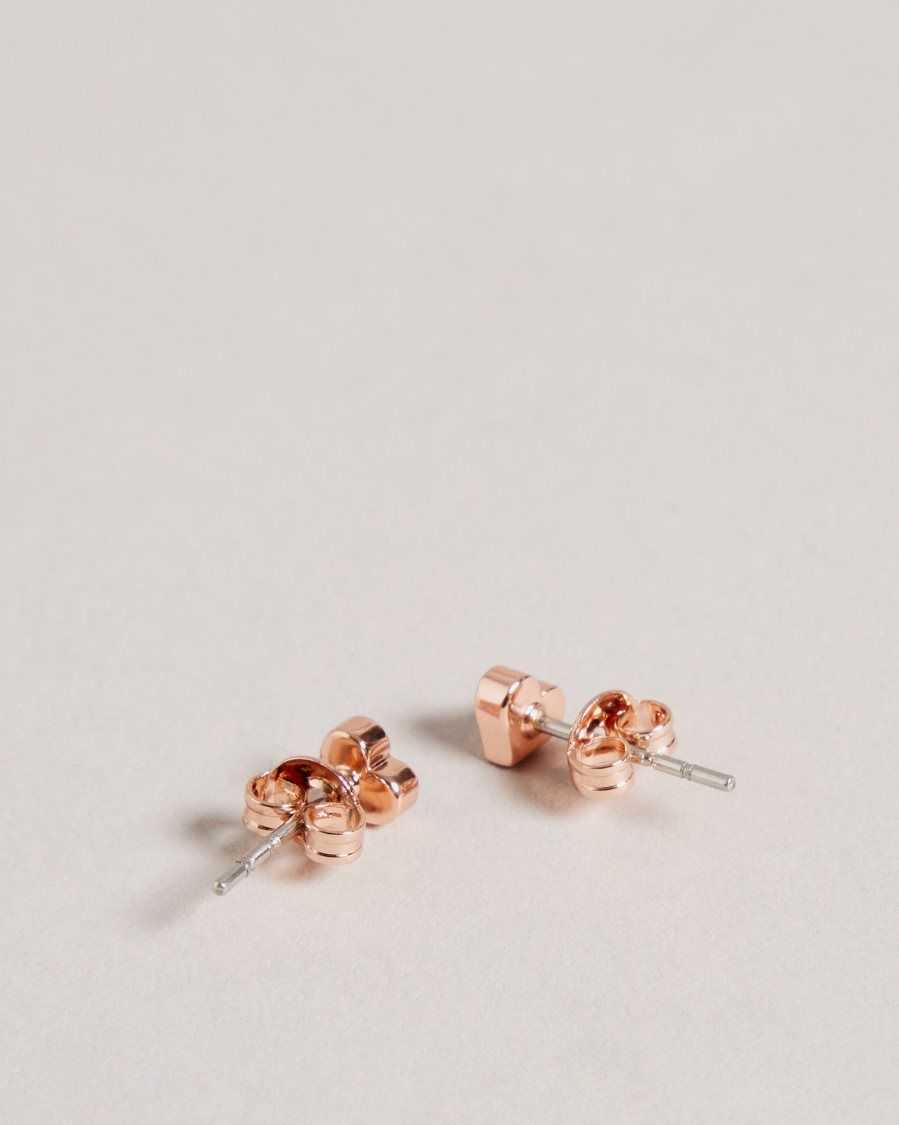 Ted Baker Eeliott Enamel Heart Nano Stud Earring Pale Pink | 76351-AMUJ