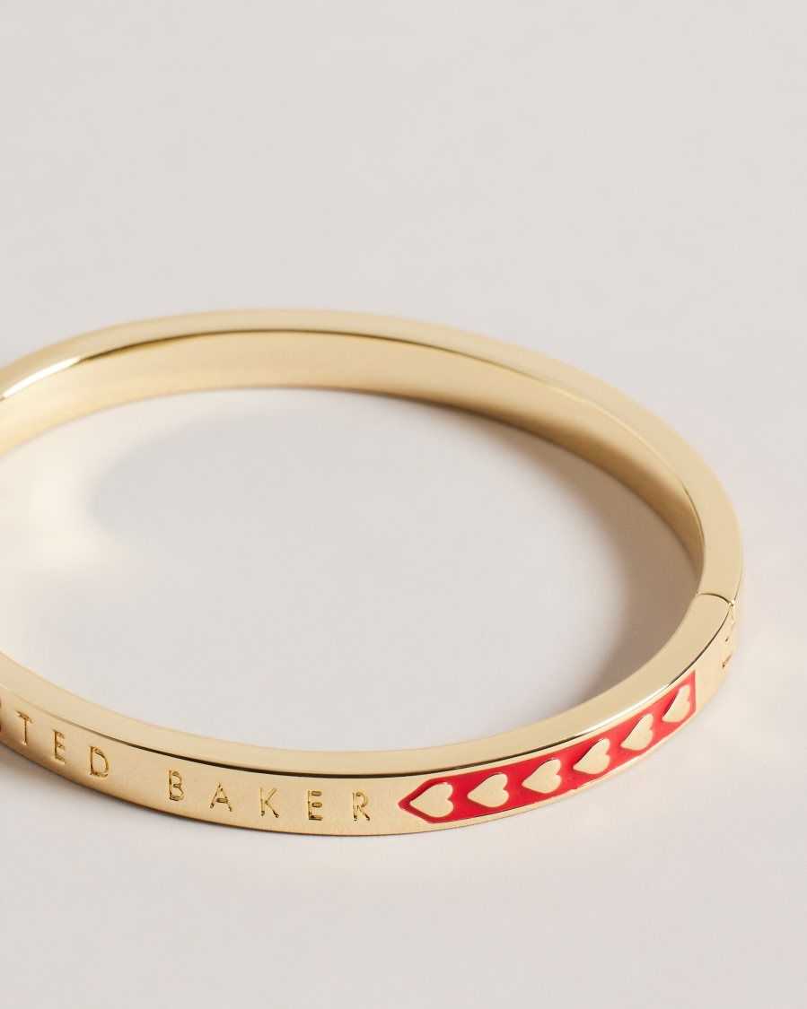 Ted Baker Eellie Enamel Heart Bangle Red | 94850-WVQB