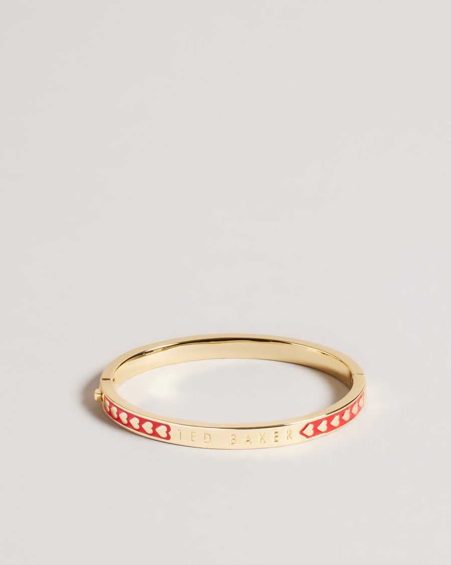 Ted Baker Eellie Enamel Heart Bangle Red | 94850-WVQB