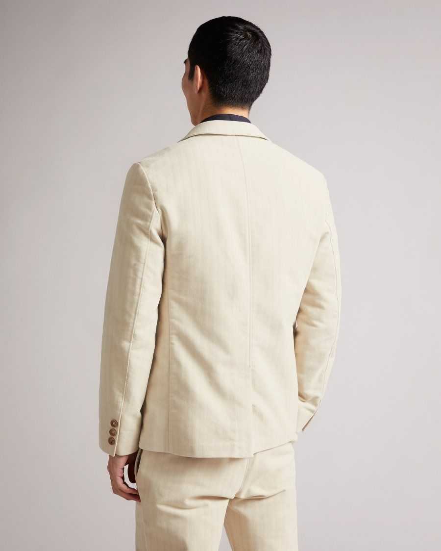 Ted Baker Efford Herringbone Moleskin Jacket Natural | 20651-QPSI