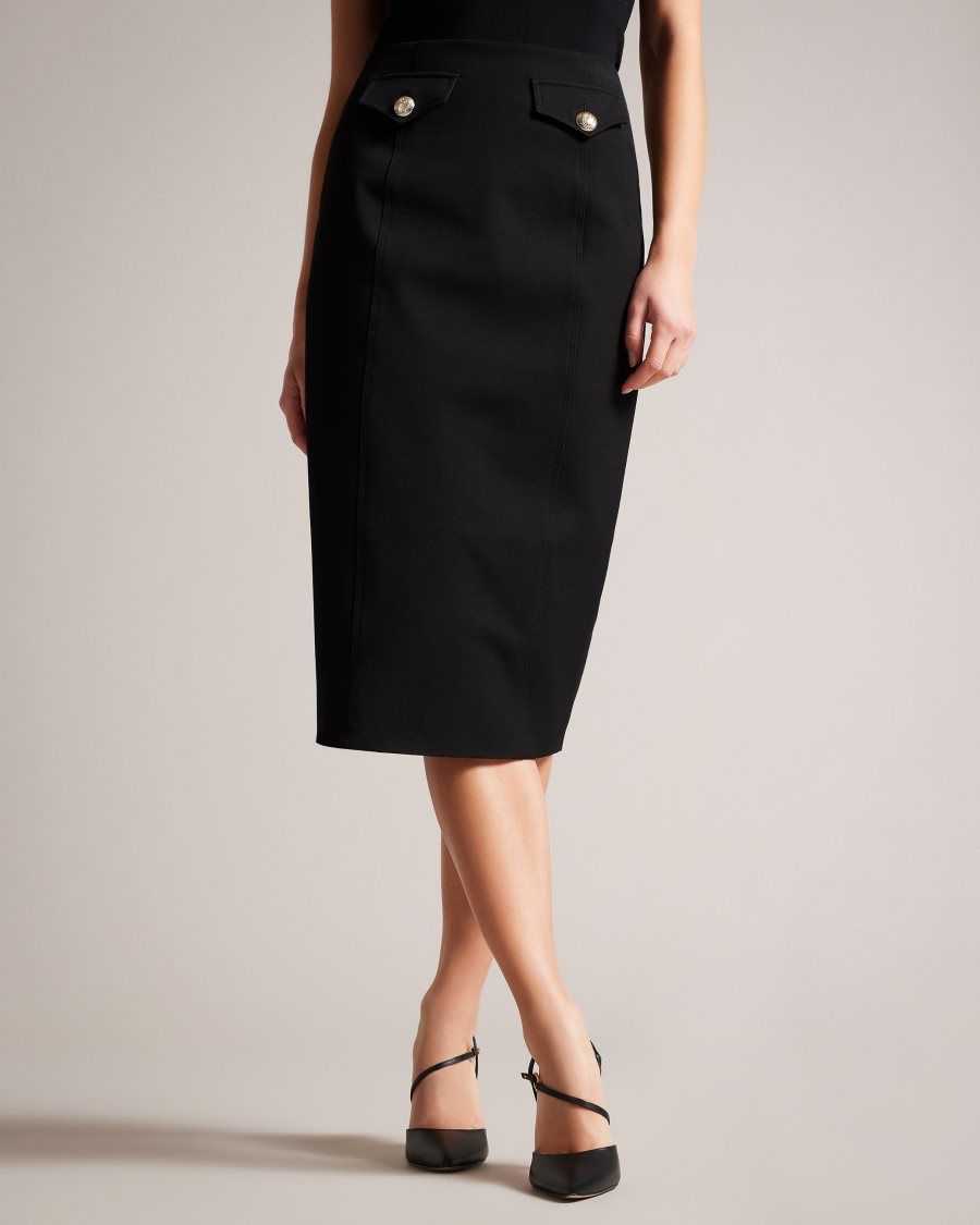 Ted Baker Eliziah Pencil Skirt Black | 31927-HDJW