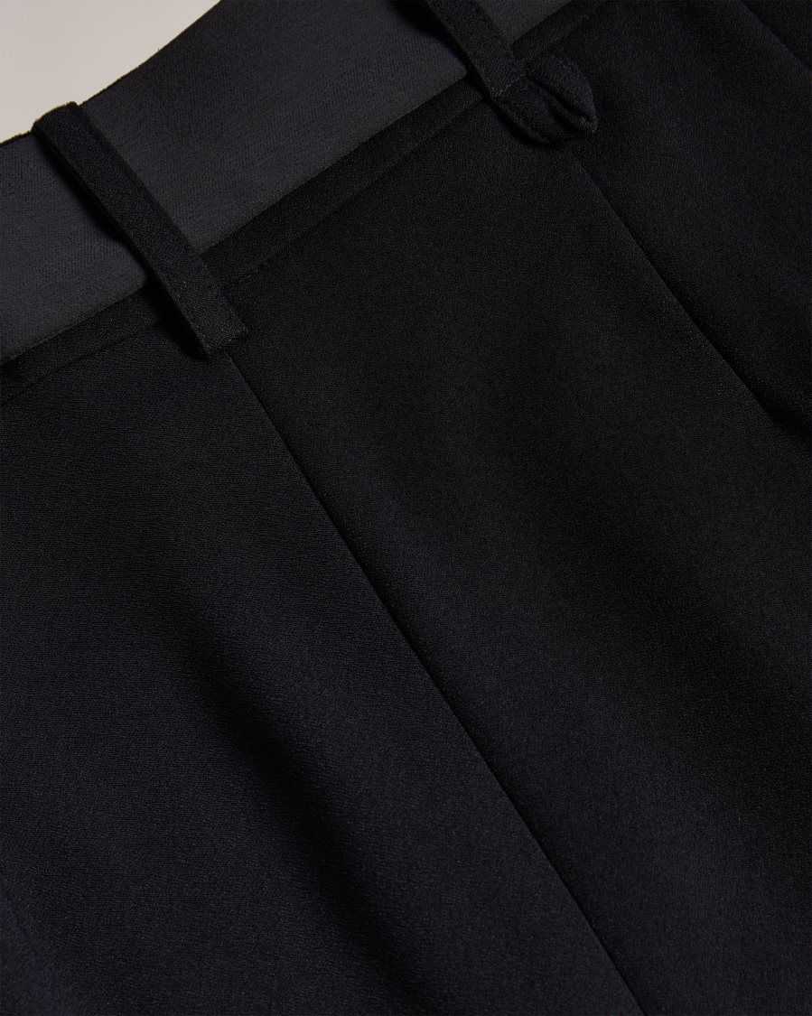 Ted Baker Eliziie Wide Leg Trousers With Pleat Detail Black | 10892-VUEC