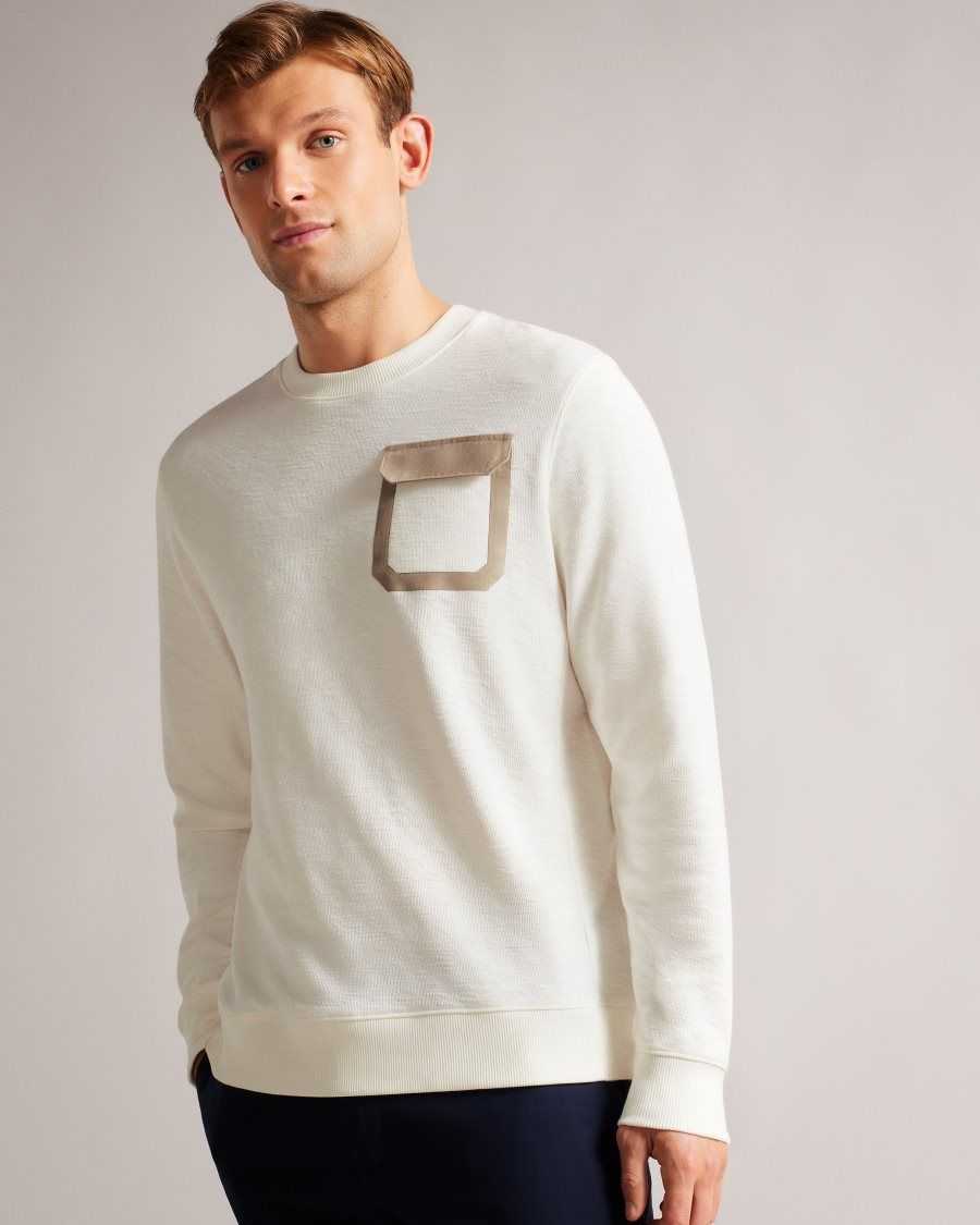 Ted Baker Escana Long Sleeve Relaxed Sweatshirt White | 04316-DOHL