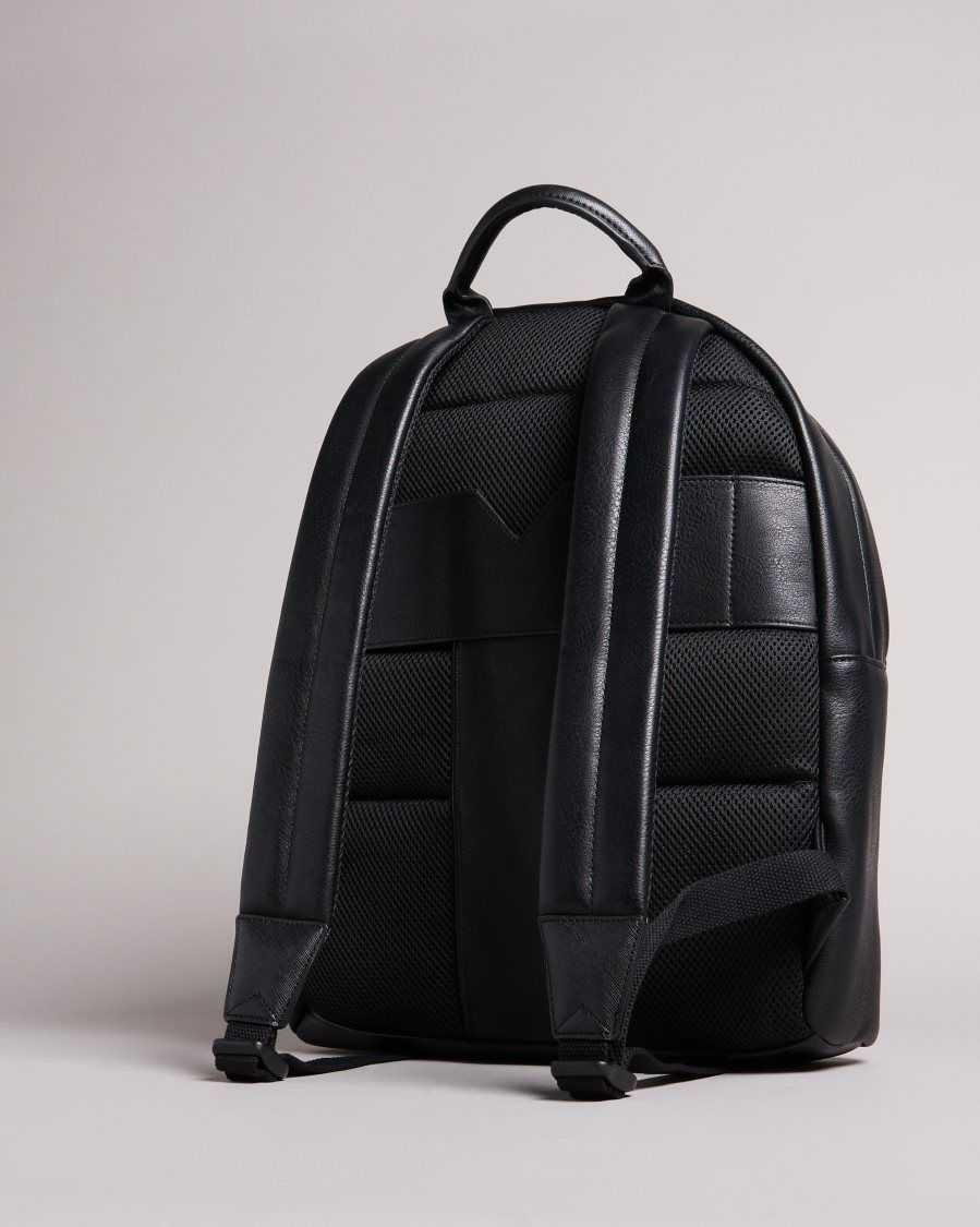 Ted Baker Esentle Striped PU Backpack Black | 72430-QDEO