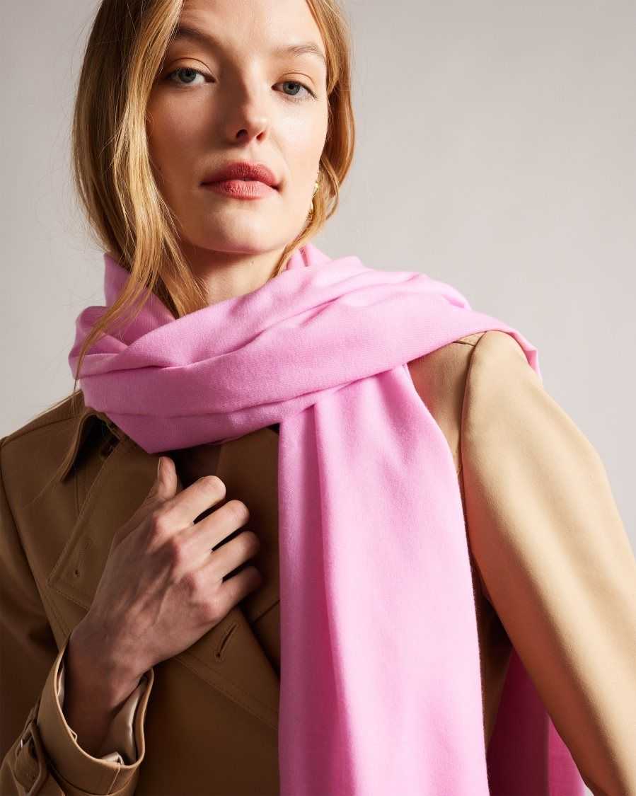 Ted Baker Esteli Ted Baker Logo Long Scarf Light Pink | 51908-KDMF