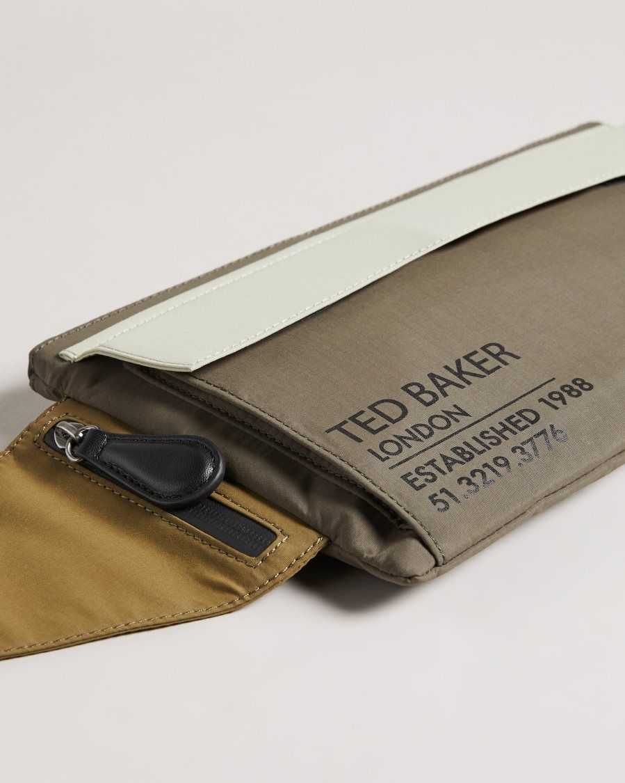 Ted Baker Feddy Colour Block Bumbag Khaki | 82149-GUEY