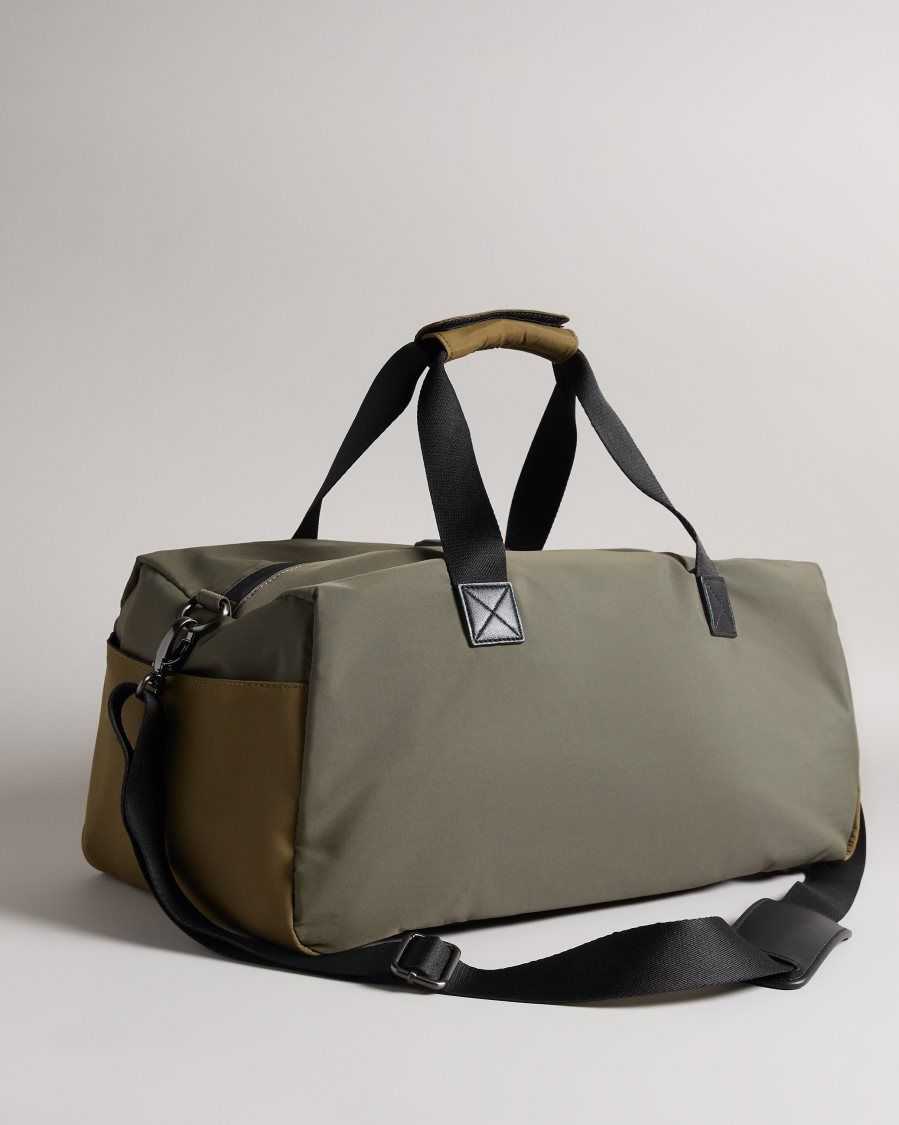 Ted Baker Fedwick Colour Block Holdall Khaki | 60843-ESYL