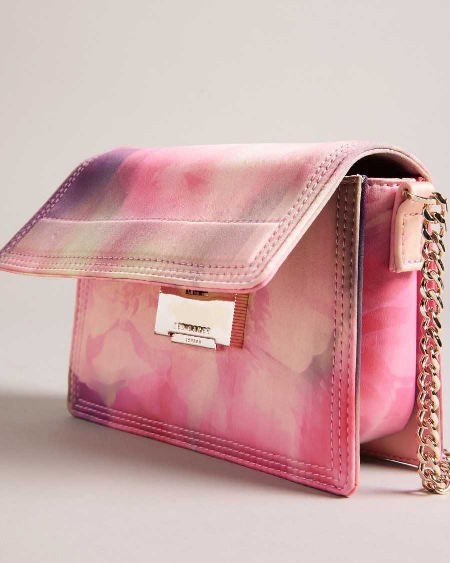 Ted Baker Felori Floral Print Mini Evening Bag Pink | 72916-ZSQK