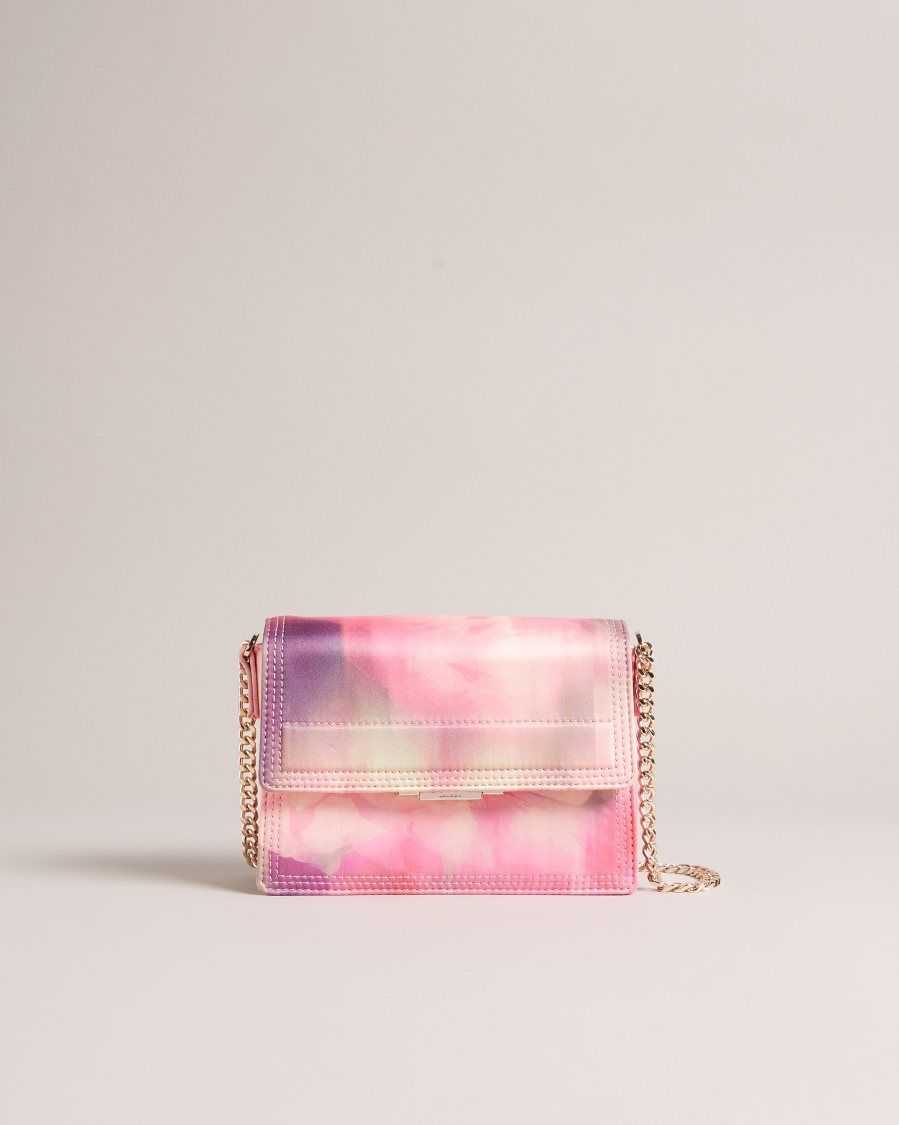 Ted Baker Felori Floral Print Mini Evening Bag Pink | 72916-ZSQK