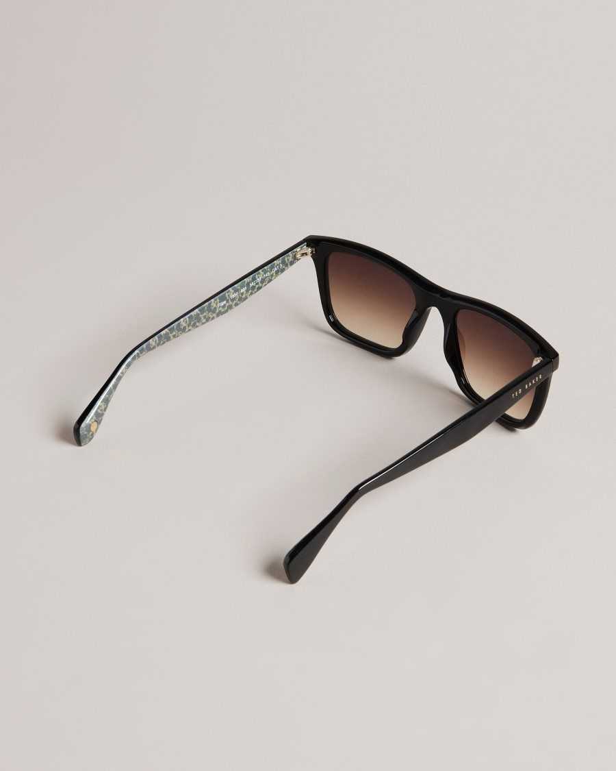 Ted Baker Filippe Chunky Classic Frame Sunglasses Black | 87201-KYCQ