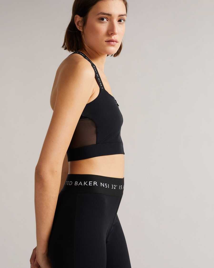 Ted Baker Fiores Activewear Sleeveless Top Black | 26814-YQTU