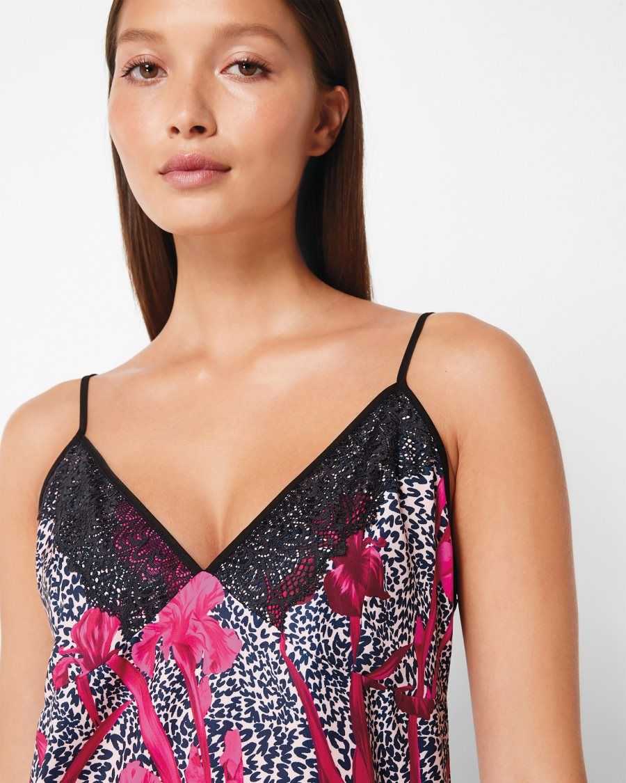 Ted Baker Flicsi Black Iris Chemise Black | 70591-SWND