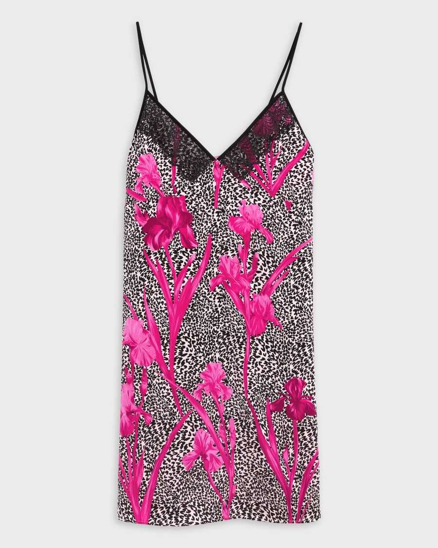 Ted Baker Flicsi Black Iris Chemise Black | 70591-SWND