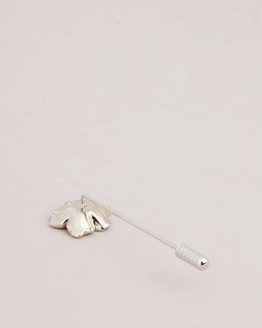 Ted Baker Floorle Magnolia Lapel Pin Silver Colour | 74165-VQZN