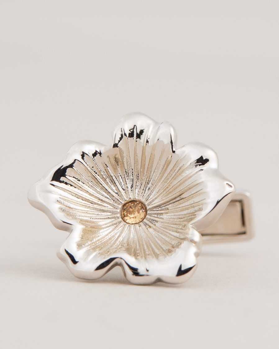 Ted Baker Flowrs Magnolia Cufflinks Silver Colour | 09637-AOYX