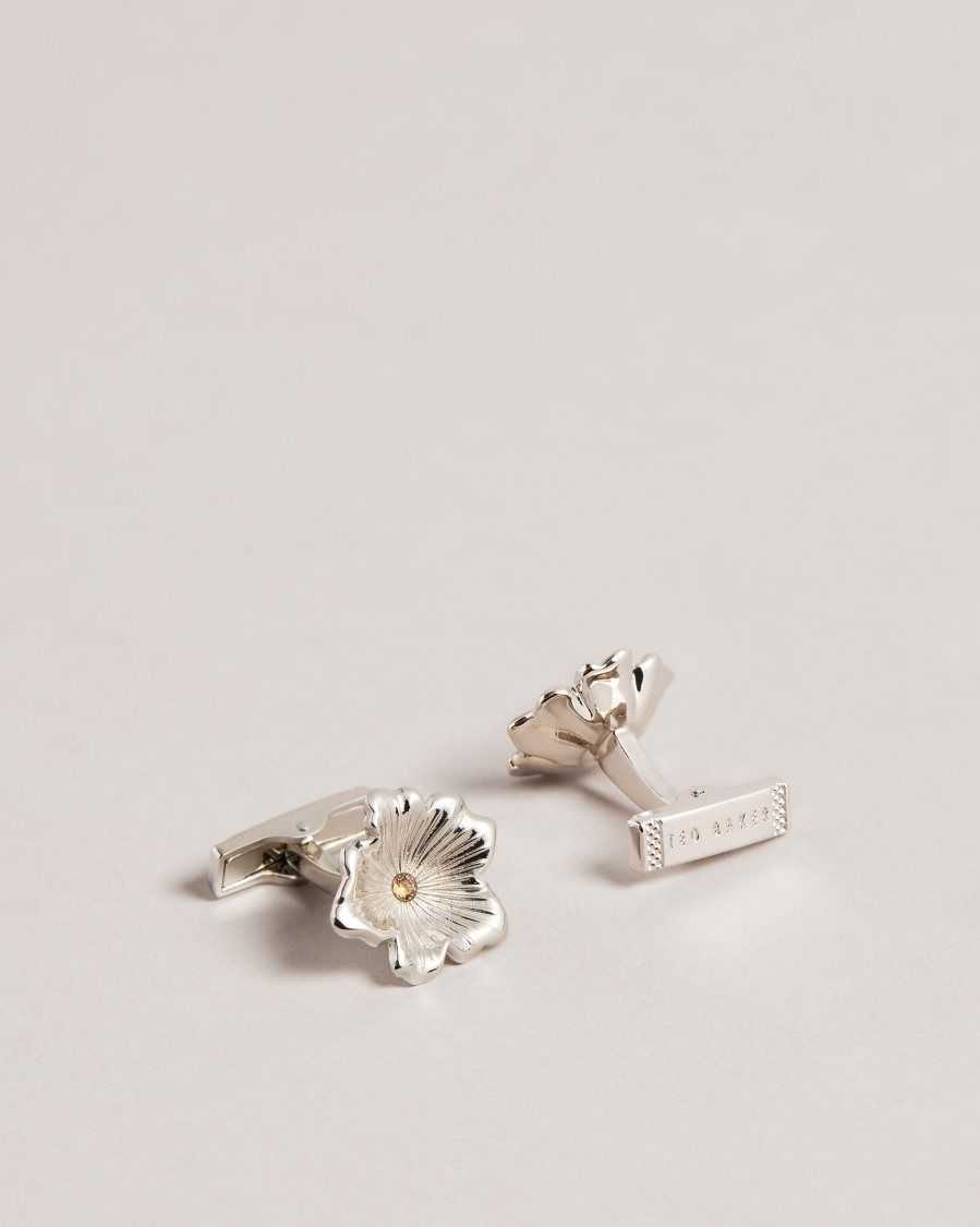 Ted Baker Flowrs Magnolia Cufflinks Silver Colour | 09637-AOYX