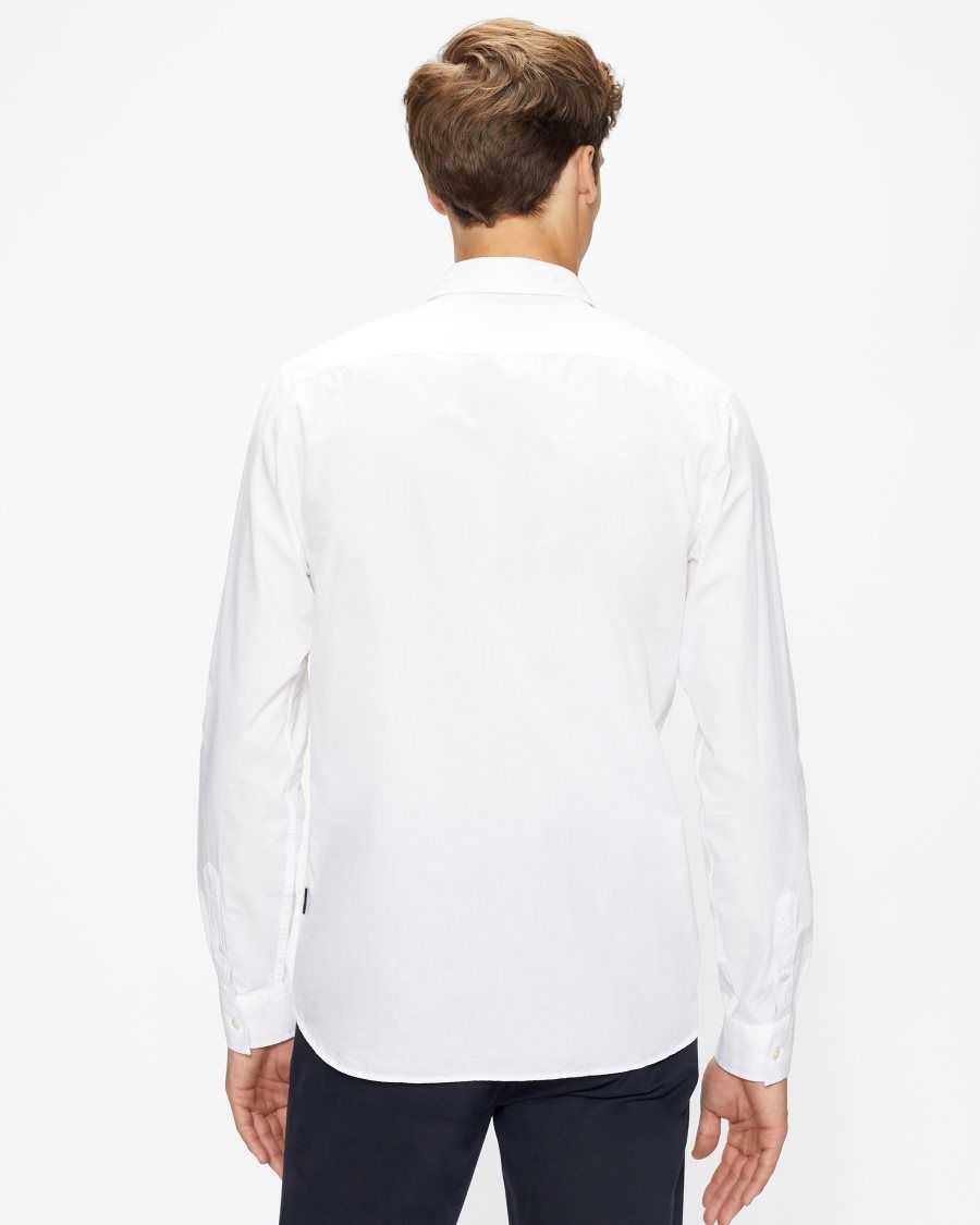 Ted Baker Fonik Poplin Shirt White | 32056-NIMC