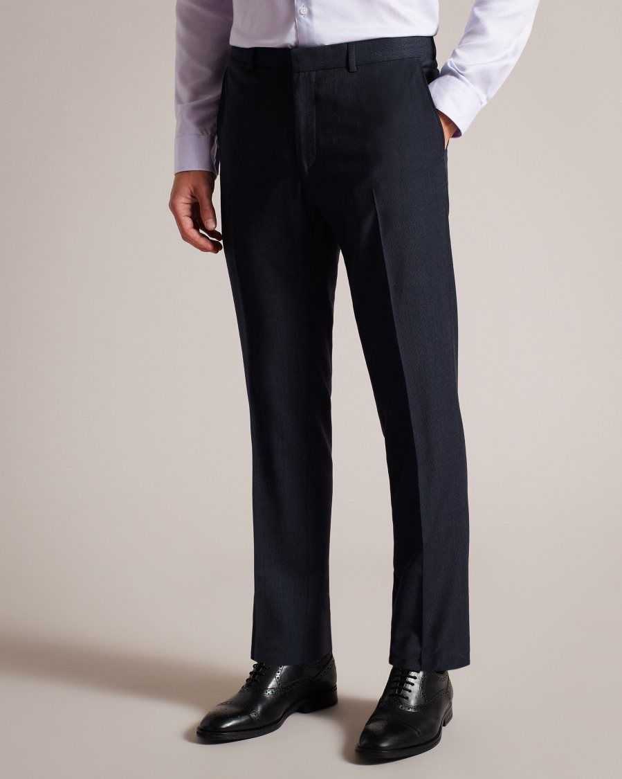 Ted Baker Forbyts Navy Puppytooth Trousers Navy | 59172-GRLX