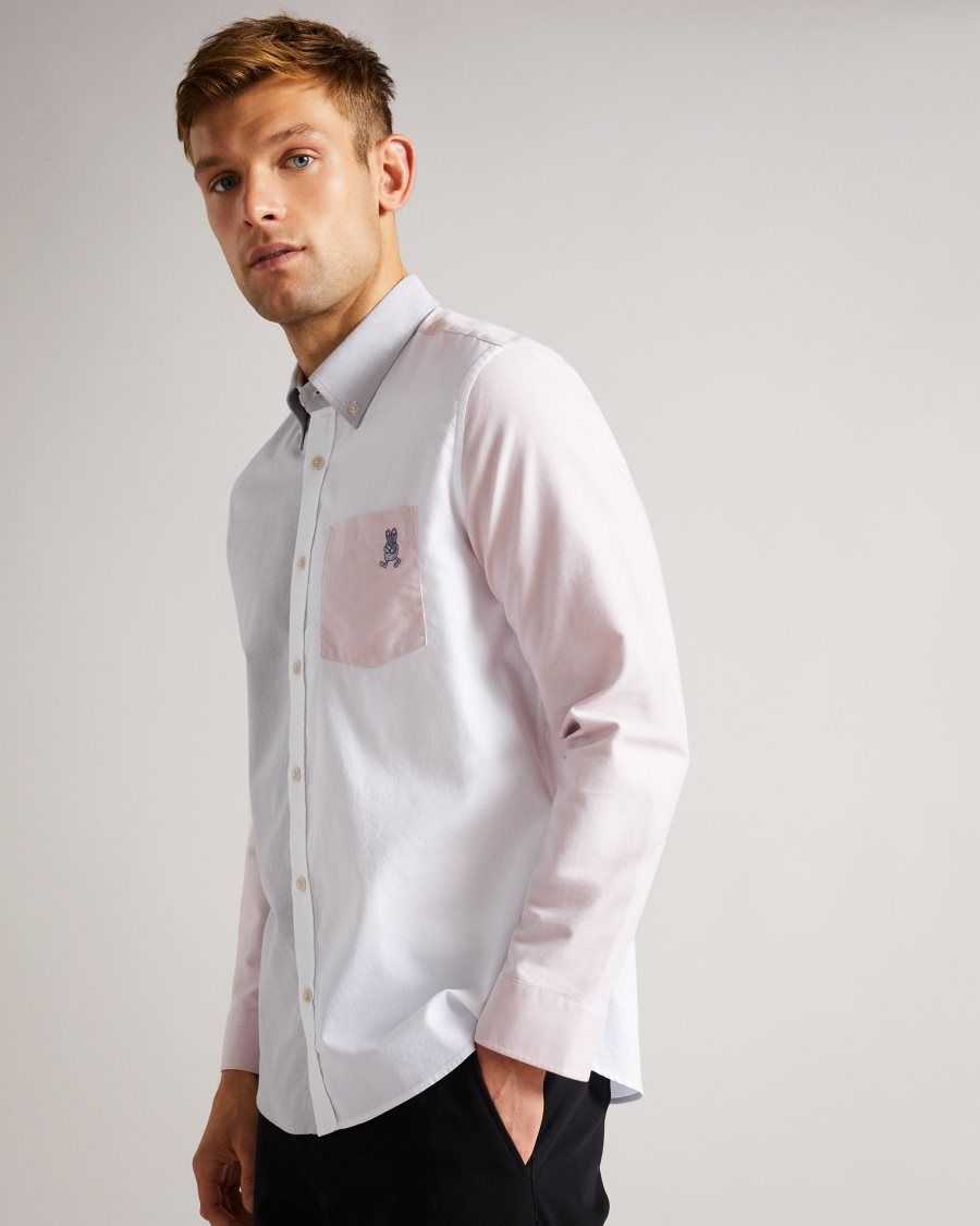 Ted Baker Foster LS Colour Block Oxford Shirt Multicoloured | 94732-ONBI