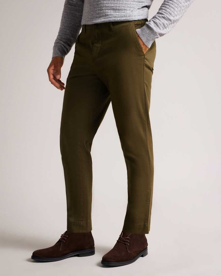 Ted Baker Genbee Casual Relaxed Chinos Khaki | 86729-XCNU