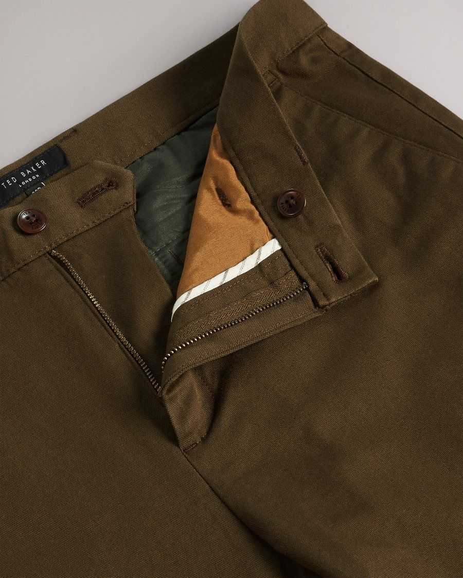 Ted Baker Genbee Casual Relaxed Chinos Khaki | 86729-XCNU