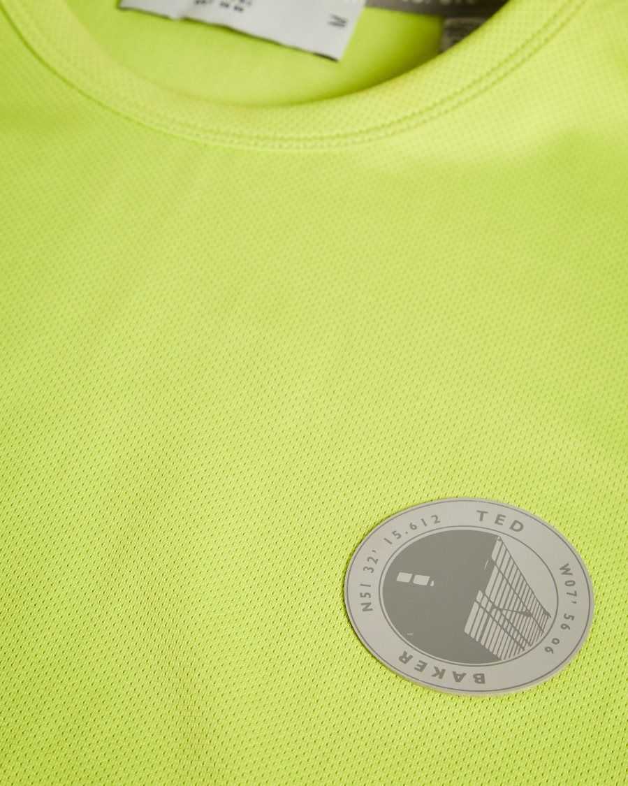 Ted Baker Glianas Mesh Jersey T Shirt Bright Green | 25364-DLUG