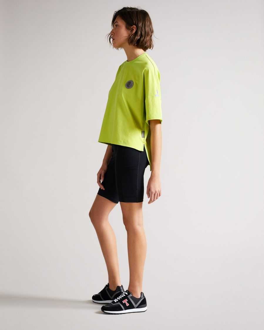 Ted Baker Glianas Mesh Jersey T Shirt Bright Green | 25364-DLUG