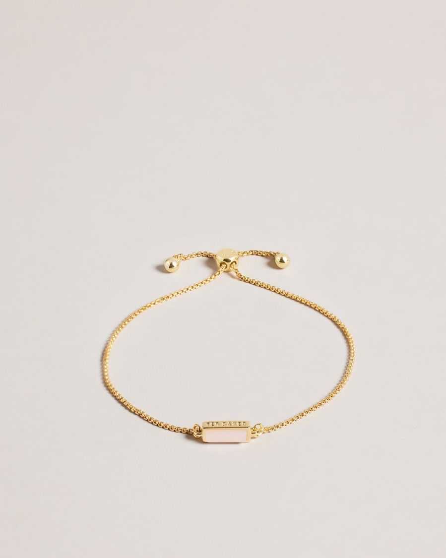 Ted Baker Glorii Gem Drawstring Bracelet Pale Pink | 02894-ZHKE