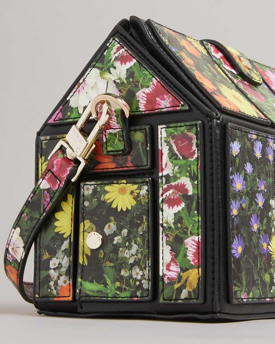 Ted Baker Grnhous Floral Greenhouse Bag Black | 97652-FOBK