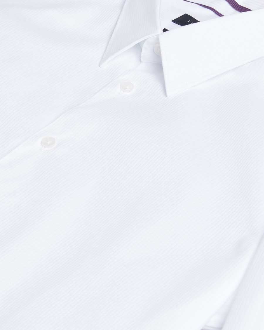 Ted Baker Haless Long Sleeve Textured Stripe Shirt White | 39874-KPSZ