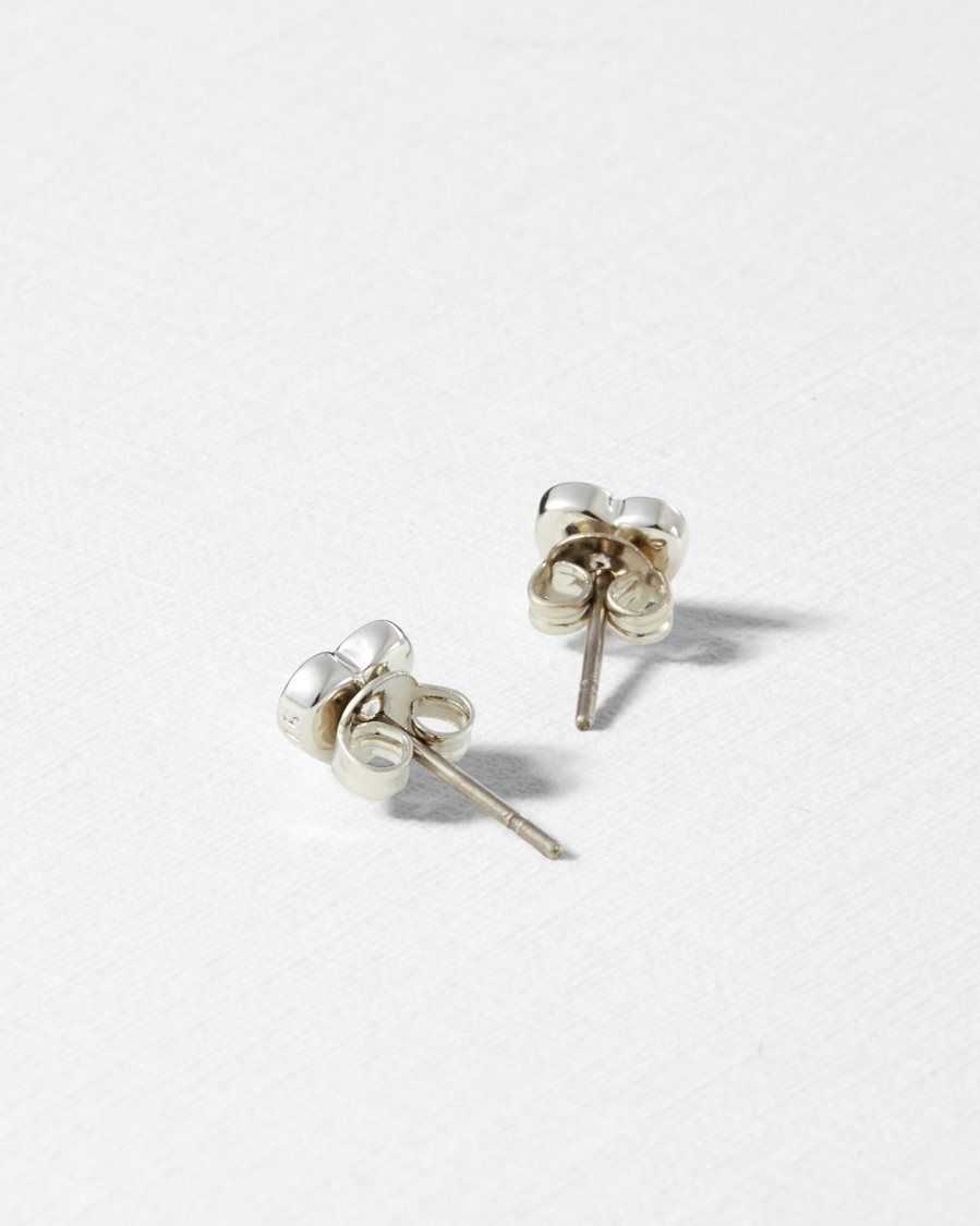 Ted Baker Harly Heart Stud Earrings Silver Colour | 78463-SZQV