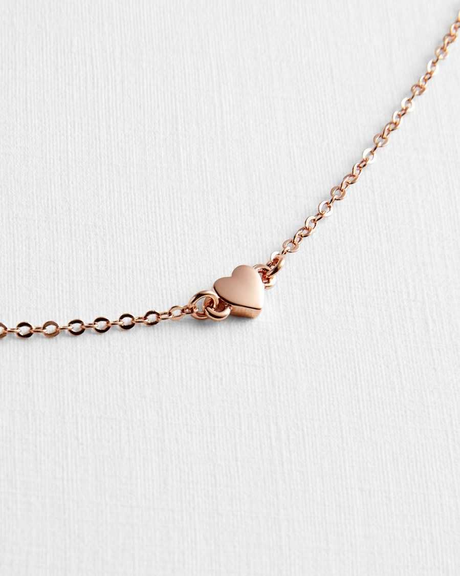 Ted Baker Harsaa Mini Heart Bracelet Rose Gold | 58791-AUIJ