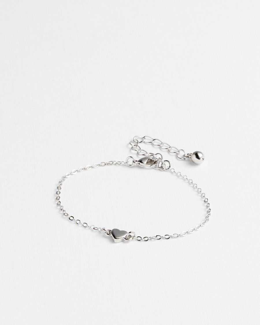 Ted Baker Harsaa Mini Heart Bracelet Silver | 49563-WNLP