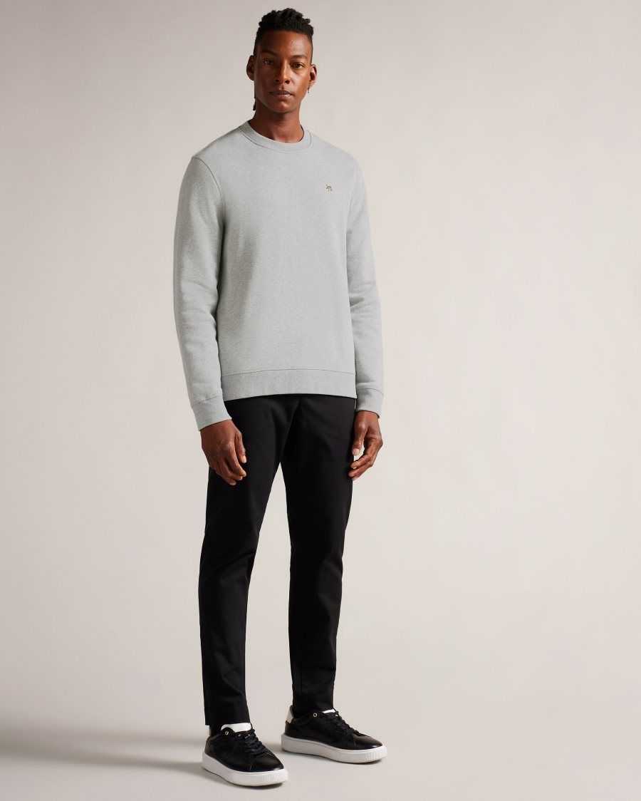 Ted Baker Hatton Long Sleeve Sweatshirt Light Grey | 56901-NYDL