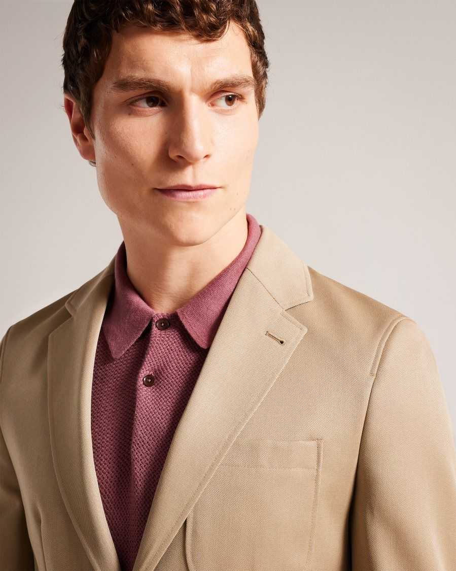 Ted Baker Heddonj Single Breasted Jacket Natural | 03257-GADL