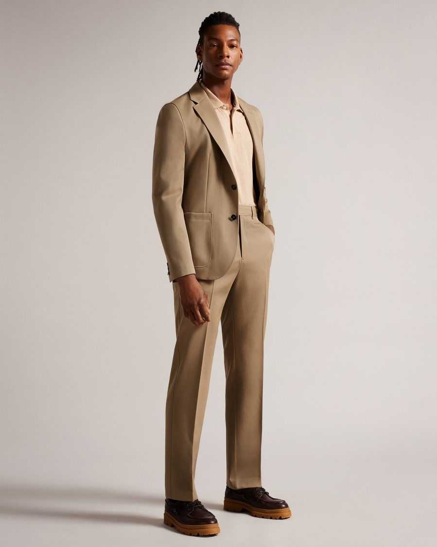 Ted Baker Heddont Leyden Fit Trousers Natural | 48562-PLNJ